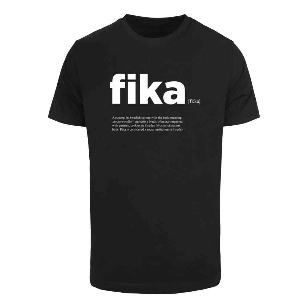 Mister Tee - Fika Definition Round Neck Herren TShirt - Schwarz